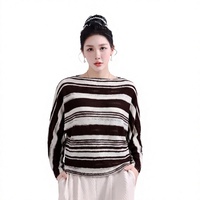 Approvisionnement direct usine – Nouvelle collection automne 2026 : Haut plissé pour femme, imprimé rayé, style créateur haut de gamme, mignon et tendance, coupe ample