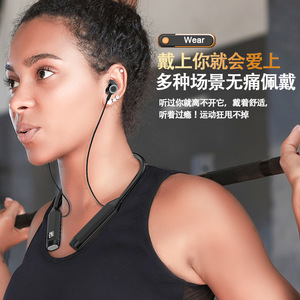 Hang Neck <b>Bluetooth</b> Earphone 2000-3000mAh Type-C Charging Touch Control Sports Running Wireless Long Battery Life - Product Image 1