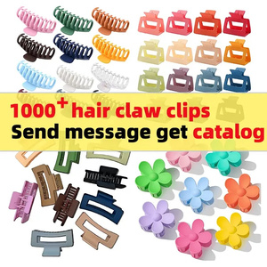 Lot de 4 pinces à <span class=keywords><strong>cheveux</strong></span> sans trace, sans pli, en résine, plates et courbées, pour salon de coiffure, nouvelle mode - Product Image 6