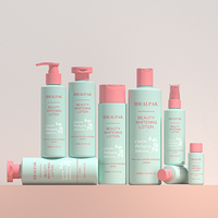 Flacon de shampoing bleu rose personnalisé 250ml 300ml 500ml, emballage de luxe pour soins corporels, lotion, essence liquide pour le visage, flacon pulvérisateur 100ml