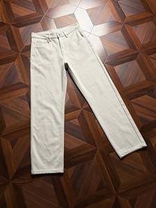 Jeans décontractés pour hommes OEM ODM, <span class=keywords><strong>coupe</strong></span> bootcut, 12 oz, extensibles dans les 4 sens, <span class=keywords><strong>coupe</strong></span> décontractée ample, denim, détail de poche arrière en V avec couture 3D - Product Image 5