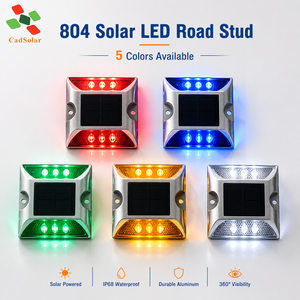 CadSolar 6 LED IP68 Lampada Solare Riflettente Bianca Impermeabile in Alluminio Pressofuso per Segnalazione Stradale - Product Image 6