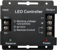 Slovelight Coque ABS+Aluminium RF433 30M Télécommande Tactile 3 Canaux 12V 24V 18A 6 Touches Variateur de Lumière Unique CCT RGB Garantie 1 An