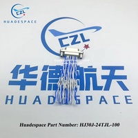 Konektor Presisi Tinggi Mil Spec HJ30J-24TJL Micro-D Persegi Panjang HJ30J-24ZKP Tipe Crimping Huadespace