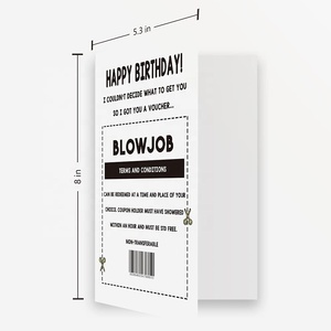 Carte de vœux d'anniversaire drôle et coquine, carte-cadeau humoristique et impertinent pour adulte avec enveloppe - Product Image 2
