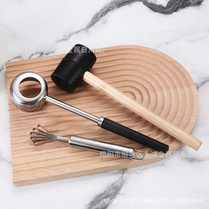 ที่เปิดมะพร้าว สแตนเลส ค้อนทุบมะพร้าว เครื่องมือในครัวเรือนสำหรับเปิดเปลือกมะพร้าวและแยกเนื้อมะพร้าว - Product Image 1