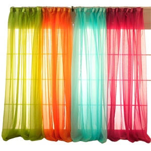 Rideau en <span class=keywords><strong>Tulle</strong></span> multicolore de mariage, rideau occultant arc-en-ciel en Voile transparent solide prêt à l'emploi - Product Image 1