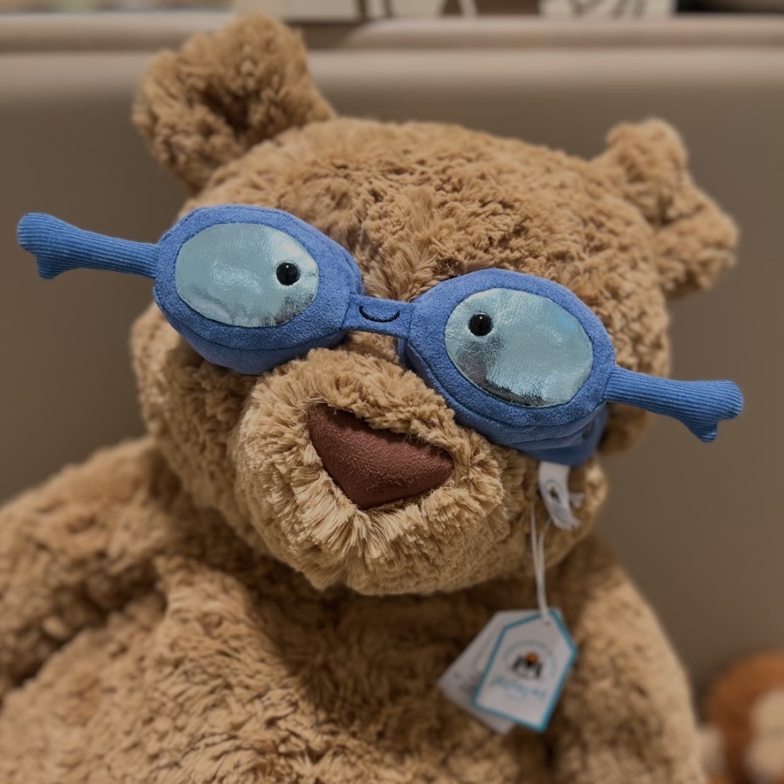 Jellycat Amuseables Sports Swimming Goggles Plush - Front View