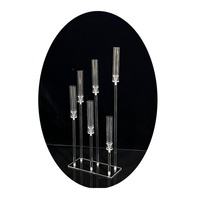 Décorations florales de table en acrylique transparent à 6 têtes, ornements imperméables pour le Nouvel An, les anniversaires, les mariages, les hôtels, les magasins