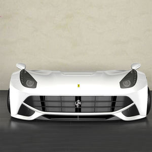 Q049 Luxury Fiberglass Racing Car Shaped Front Desk with Illuminated Headlights Reception Counter for Hotel Lobby Retail Shop - Product Image 1