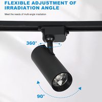 Luz de Riel LED LOSO de Techo de Alta Calidad para Iluminación Comercial, Aluminio Blanco y Negro, 10W 20W 30W 40W