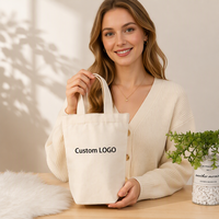 Sac fourre-tout en toile de coton biologique recyclé, grand format, motif géométrique, avec poignées en corde, logo personnalisé, poche pour le shopping