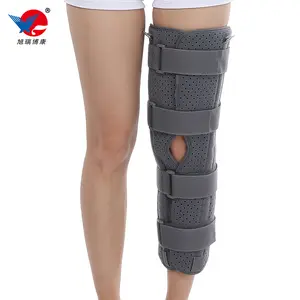 Transpirable Médico Ajustable Rodilla Articulación Soporte Férula Brace Fractura Pierna Inmovilizador Cinturón Ortopédico