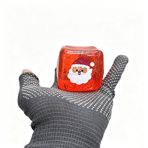 5.5cm Christmas Ice Cube TPR Squishy Toy Filled Maltose Slow Rebound Stress Relief Toy Block Squeeze Fidget Ball <b>Gift</b> for Kids - Product Image 3