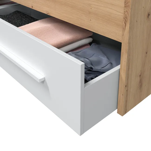 Tempat Tidur Kayu Minimalis Modern FCCA Buatan Pabrik, Ukuran Single Kecil dengan 2 Laci Penyimpanan untuk Kamar Tidur - Product Image 2