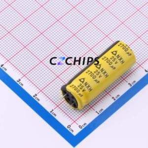 NXH25VB2700M12.5 * 35 3.5CC ผ่านหลุมอลูมิเนียม Electrolytic ตัวเก็บประจุผ่านรู, D12.5xL35mm 2700uF 20% 25V 3.57A-100กิโลเฮิร์ตซ์ - Product Image 1