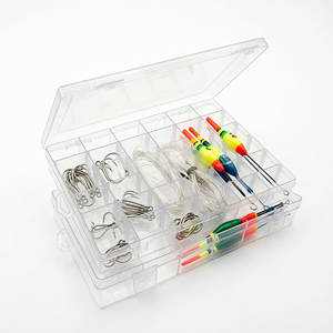 Boîte de rangement en plastique transparente personnalisable avec séparateurs amovibles <span class=keywords><strong>pour</strong></span> bijoux, perles, matériel de pêche, organisateur - Product Image 5