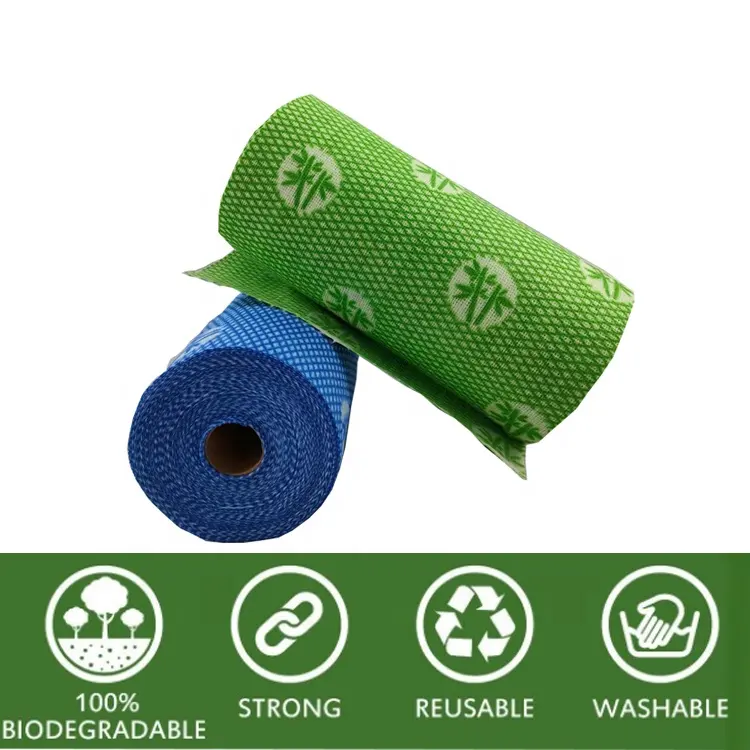 BSCI ISO9001 rotolo di asciugamani di carta da cucina riutilizzabile jumbo in bambù ecologico