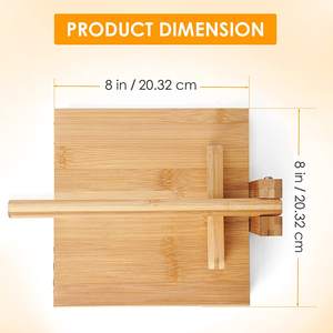 Prensa para Tortillas de Madera de 8 Pulgadas, Máquina para Hacer Tortillas de Bambú para Tortillas Mexicanas Caseras, Roti, Burritos, <span class=keywords><strong>Tacos</strong></span> - Product Image 4