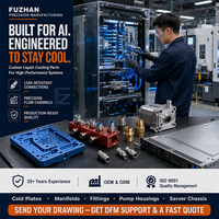 Services de Fabrication de Composants de Précision OEM Personnalisés pour Plaques de Refroidissement Liquide de Serveurs IA par Usinage CNC 5 Axes