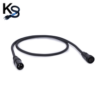 Connecteur d'extension de câble d'alimentation extérieur étanche IP65, 14AWG, 3 broches mâle/femelle, contact en cuivre, boîtier en PVC