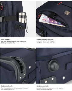 Bolsa de hombro con ruedas de gran capacidad, mochila de negocios con ruedas, Maleta giratoria, equipaje, bolsa de viaje con ruedas - Product Image 5