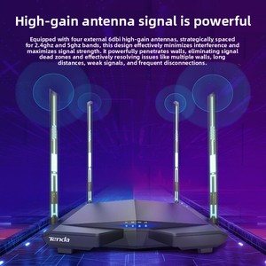 Enrutador WiFi Tenda AC6 Gigabit 5G de alta velocidad de doble banda para uso doméstico mejorado 1200M King Wall-Penetrating New Firewall <span class=keywords><strong>Function</strong></span> - Product Image 3