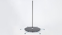 GAOHAO Pole Stage, jambes longues chromées 45mm, pôle de danse amovible Portable