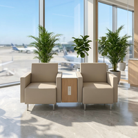 Bancs et fauteuils d'attente pour aires publiques d'aéroport avec table intégrée, pour hall d'hôpital, salon VIP, mobilier de salle d'attente publique