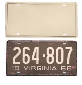 Alta calidad buen precio estilo americano Logo <span class=keywords><strong>Route</strong></span> <span class=keywords><strong>66</strong></span> reflectante Vintage personalizado coche en relieve matrícula - Product Image 1