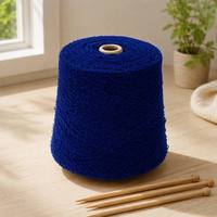 Stock Ready Eco-Friendly Dyed Comfortable Texture Recycled Polyester/Nylon 1/5.8Nm Loop Yarn for Handmade Scarf Hat Knitting