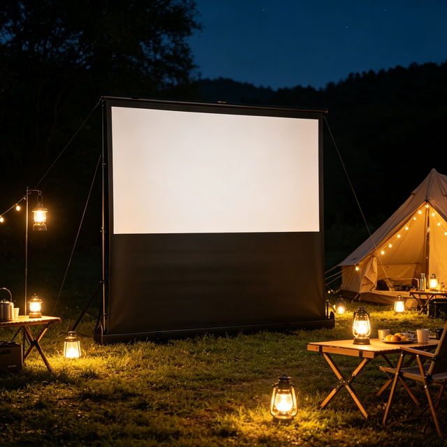 84" Manual Floor Pull up Projector Screen Retractable Floor Rising Screen for Garden Party