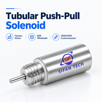 Électroaimant tubulaire miniature personnalisé 6V 12V 24V 48V CC à poussée-traction pour machines de jeu et automatisation industrielle
