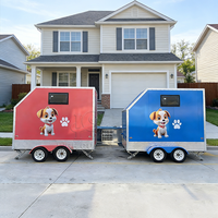 Remorque de toilettage mobile pour animaux de compagnie sur mesure, camion de toilettage professionnel pour chiens et chats avec évier