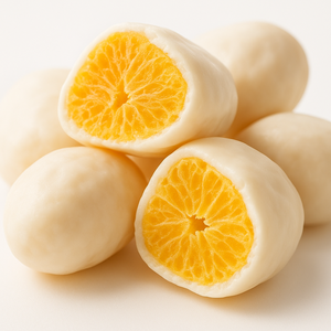 Segment d'orange lyophilisé enrobé de yaourt, marque privée, qualité supérieure, probiotique, collation aux agrumes pour le thé et les desserts - Product Image 2