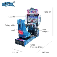 Vidéo 3d Expérience de conduite de voiture dynamique électronique et simulateur de course Machine d'arcade à pièces à vendre
