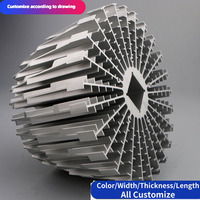 Dissipateur de chaleur en aluminium anodisé noir, rond tournesol led downlight cnc