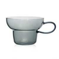 Tasse à café en verre borosilicate de haute qualité, résistante à la chaleur, compatible lave-vaisselle, avec poignée de sécurité, personnalisable, vente en gros directe usine