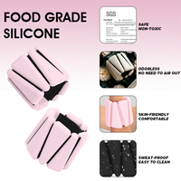 Poids de cheville et de poignet triangulaires en silicone OEM pour commande en gros, antidérapants, 1LB 2LB 4LB, bloc de fer, 8 couleurs, pour Pilates
