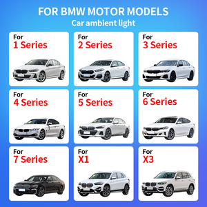 Éclairage de voiture TMPRO pour conduite de nuit pour <span class=keywords><strong>BMW</strong></span> <span class=keywords><strong>X3</strong></span> <span class=keywords><strong>F25</strong></span> X4 F26 2012-2017, lumière ambiante intérieure, 64 couleurs RGB, contrôle par application, synchronisation musicale - Product Image 4
