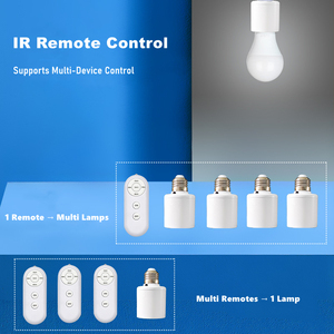Adaptateur de douille <span class=keywords><strong>E27</strong></span> intelligent avec télécommande sans fil et minuterie à temporisation, idéal pour la maison et la chambre - Product Image 4