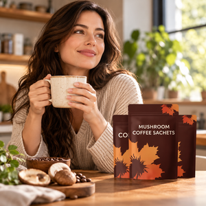 กาแฟสำเร็จรูป กาแฟเห็ด ซอง OEM แบรนด์ส่วนตัว อาหารเสริมสมุนไพร โลโก้สั่งทำ - Product Image 3