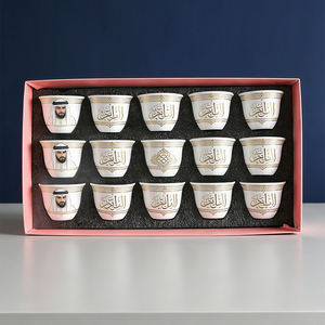 Mug à café en céramique personnalisé de style arabe moyen-oriental rétro rouge foncé Espresso Petit mug à café en porcelaine Tasse Cawa <span class=keywords><strong>Kawa</strong></span> Tasse Qahwa - Product Image 6