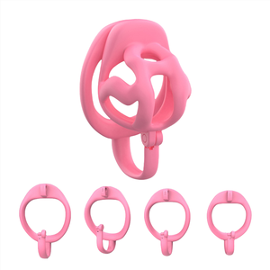 Un regalo <span class=keywords><strong>per</strong></span> se stessi gabbia di castità del pene maschile gabbia dispositivi di castità <span class=keywords><strong>per</strong></span> gli uomini gabbia del cazzo con uncinato anello del pene - Product Image 3