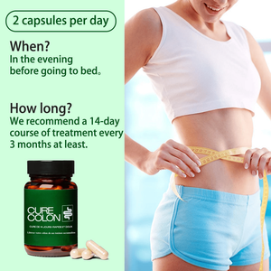 Cápsulas para el <span class=keywords><strong>Colon</strong></span>, Fabricación OEM, Desintoxicación Intestinal Natural con Vitamina C, Suplementos para la Limpieza del <span class=keywords><strong>Colon</strong></span>, 28 Cápsulas por Botella, Dosis Diaria - Product Image 4