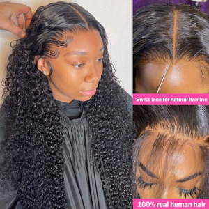 Perruques Lace Front Wigs bouclées 13x4, perruques Lace Frontal wig bon marché pour femmes noires, perruques Lace Closure wig sans colle bon marché - Product Image 5