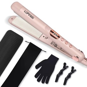 Lisseur de cheveux électrique en céramique, double usage, lissage et bouclage, ions négatifs, contrôle intelligent de la température, portable, pour la maison - Product Image 5