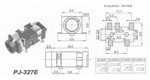 PJ-327E Conector de Audio Estéreo de 3.5mm, Montaje SMT de 5 Pines para PC/Computadora, Carcasa de Plástico, Conector Hembra - Product Image 6