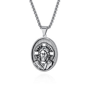 Collier pendentif religieux chrétien en acier inoxydable avec pièce de monnaie en or 18 carats, Vierge <span class=keywords><strong>Marie</strong></span> <span class=keywords><strong>Jésus</strong></span>, pour l'anniversaire des femmes - Product Image 4
