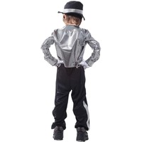 Costume de scène hip-hop des années 80 pour garçons, Michael Jackson, avec chapeau et gants assortis, CARR-034